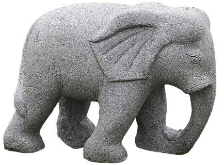 Stone Elephant Sculpture PNG image