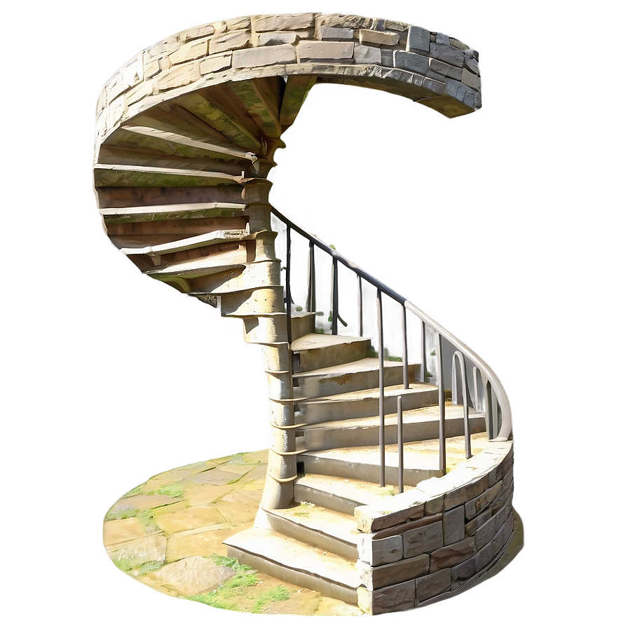 Stone Spiral Staircase Png Rjm21 PNG image