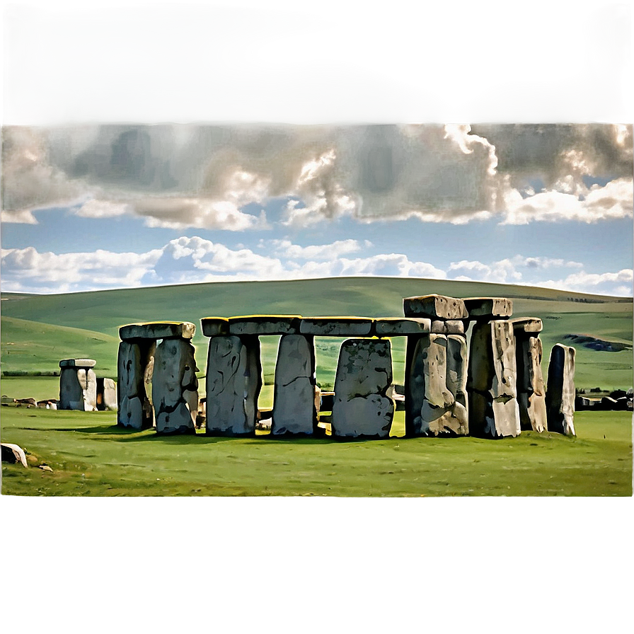 Stonehenge Among Rolling Hills Png 06252024 PNG image