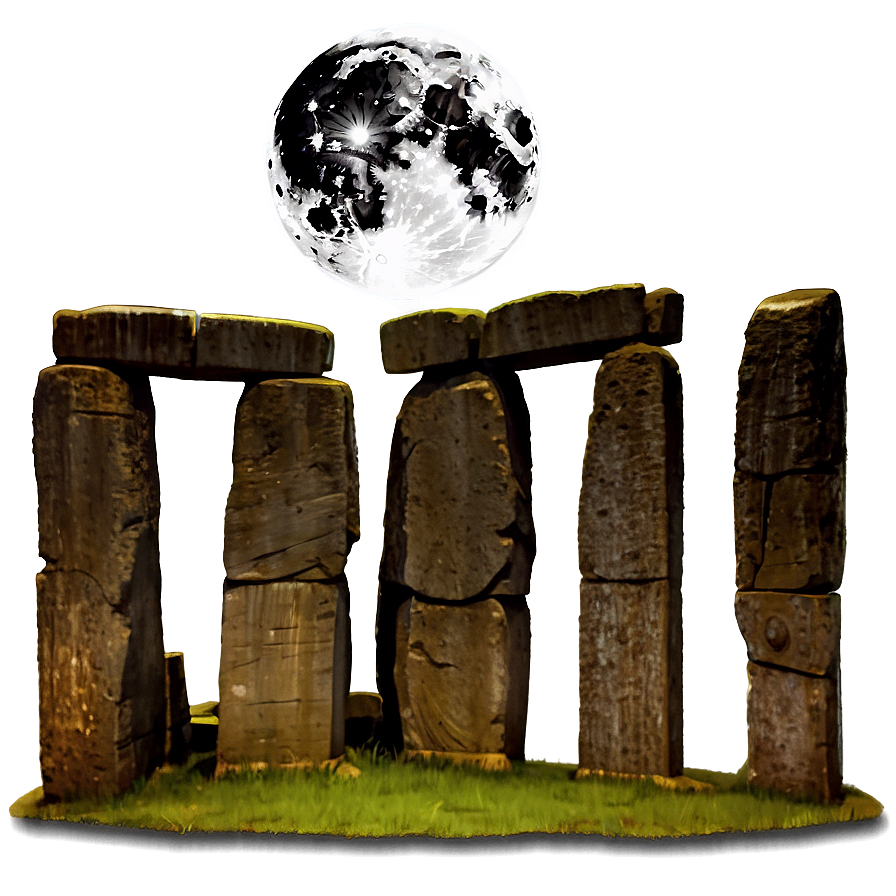 Stonehenge And The Harvest Moon Png 43 PNG image