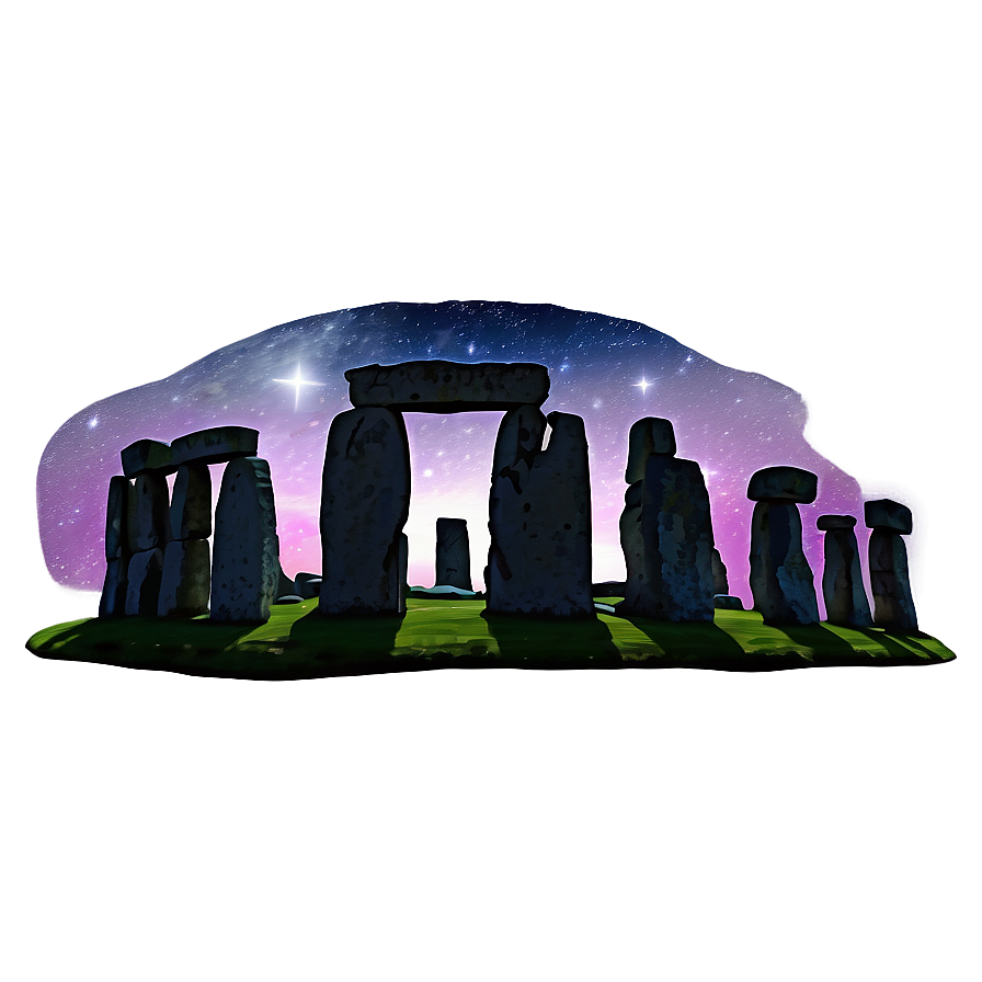 Stonehenge And The Starry Night Sky Png Pac12 PNG image