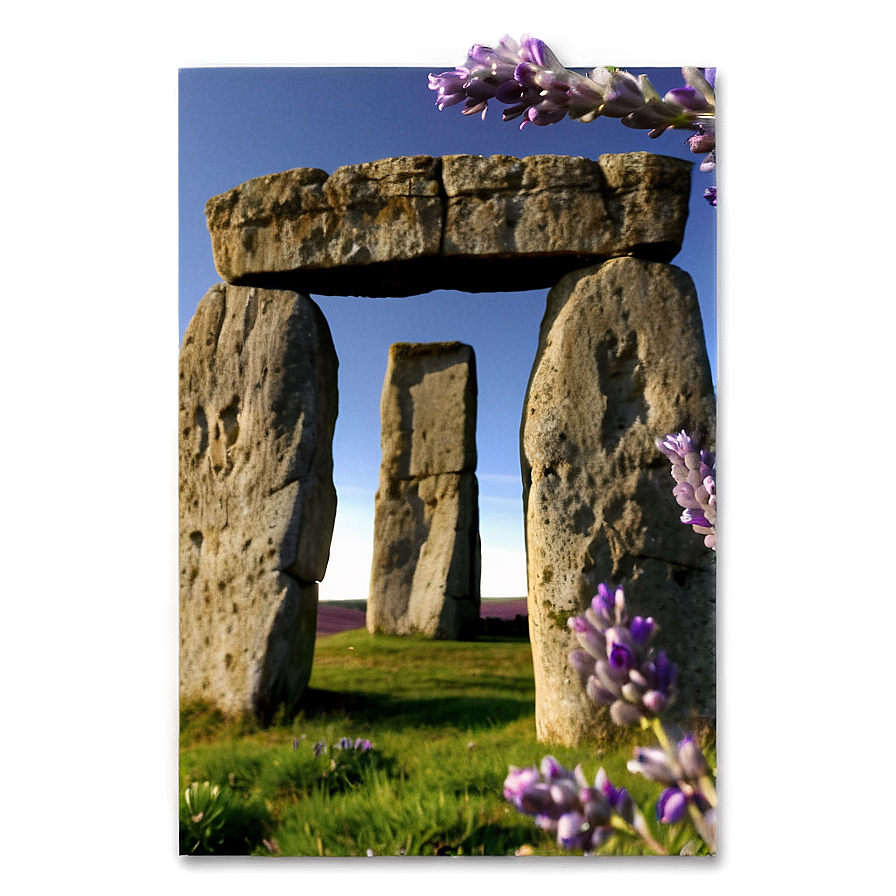 Stonehenge In A Field Of Lavender Png 8 PNG image