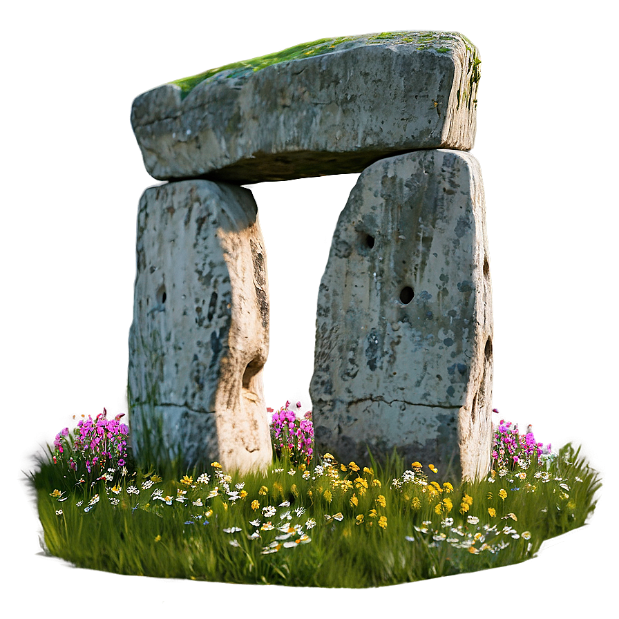 Stonehenge Surrounded By Wildflowers Png 06252024 PNG image