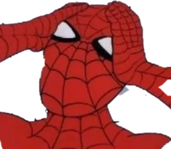 Stonks Spiderman Meme Man Face Swap PNG image