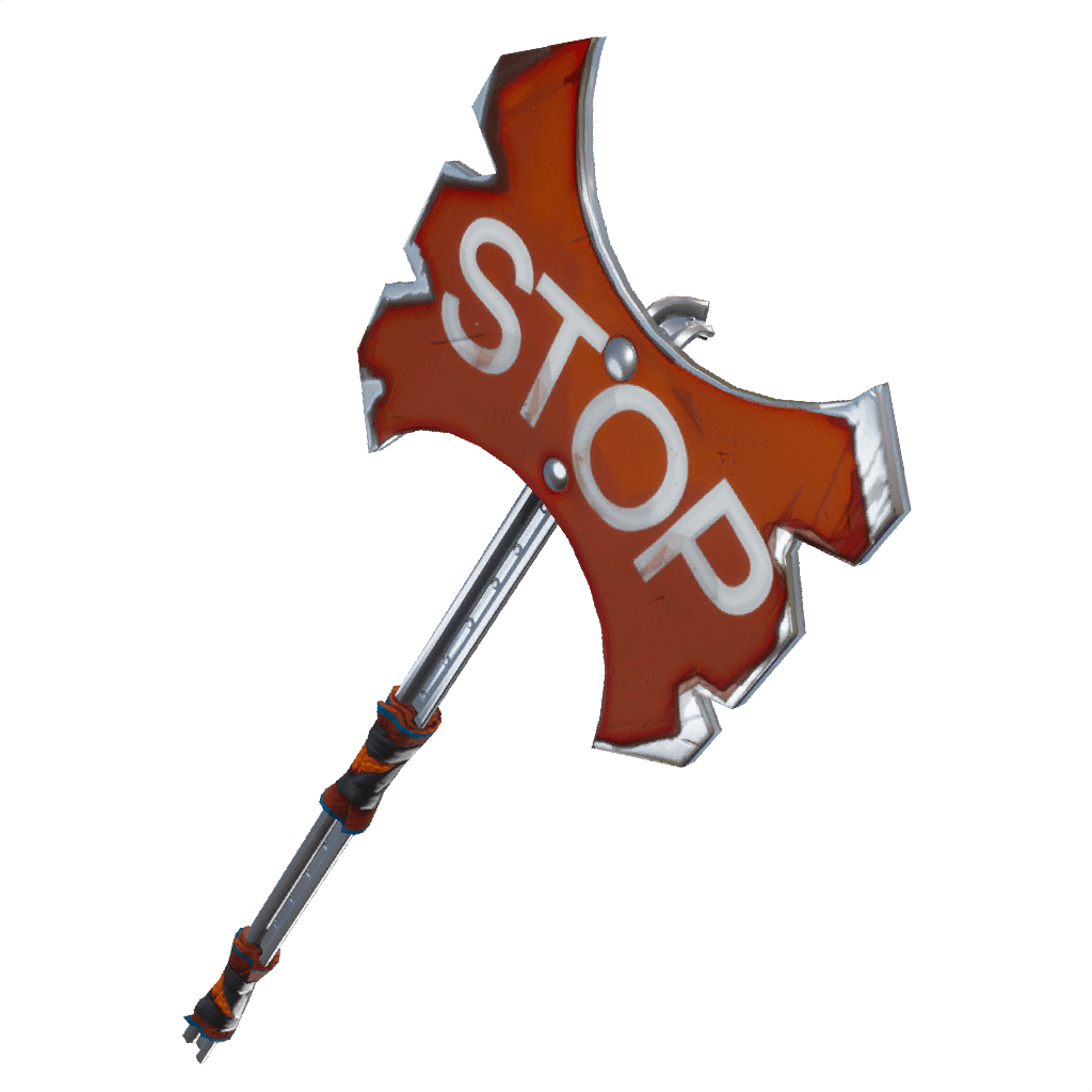 Stop Sign Axe Design PNG image