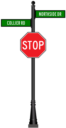 Stop Signat Collier Rdand Northside Dr PNG image