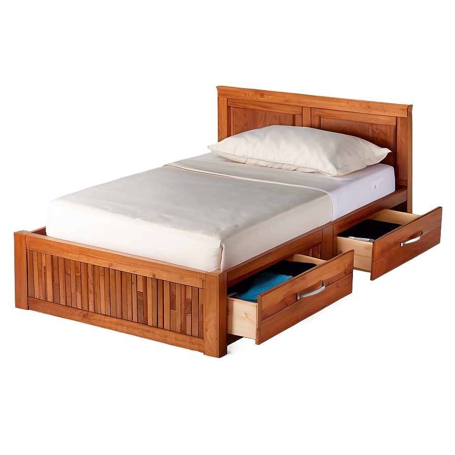 Storage Bed With Drawers Png 06282024 PNG image