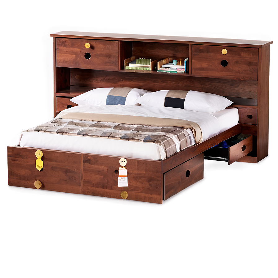 Storage Bed With Drawers Png 97 PNG image