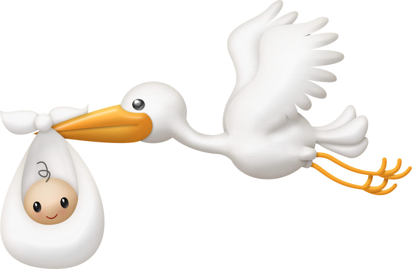 Stork Delivering Baby Emoji PNG image