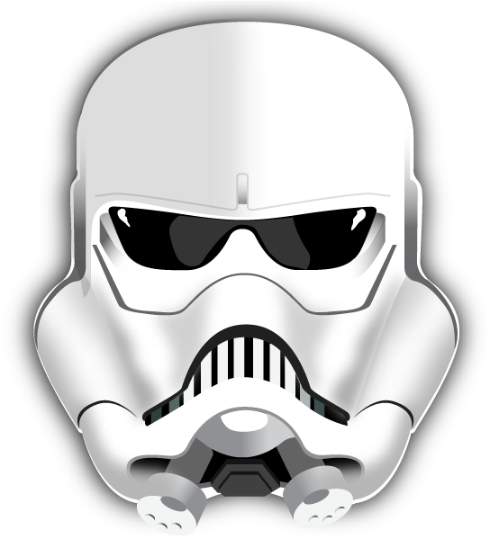 Stormtrooper Helmet Graphic PNG image