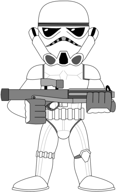 Stormtrooper Ready Position PNG image