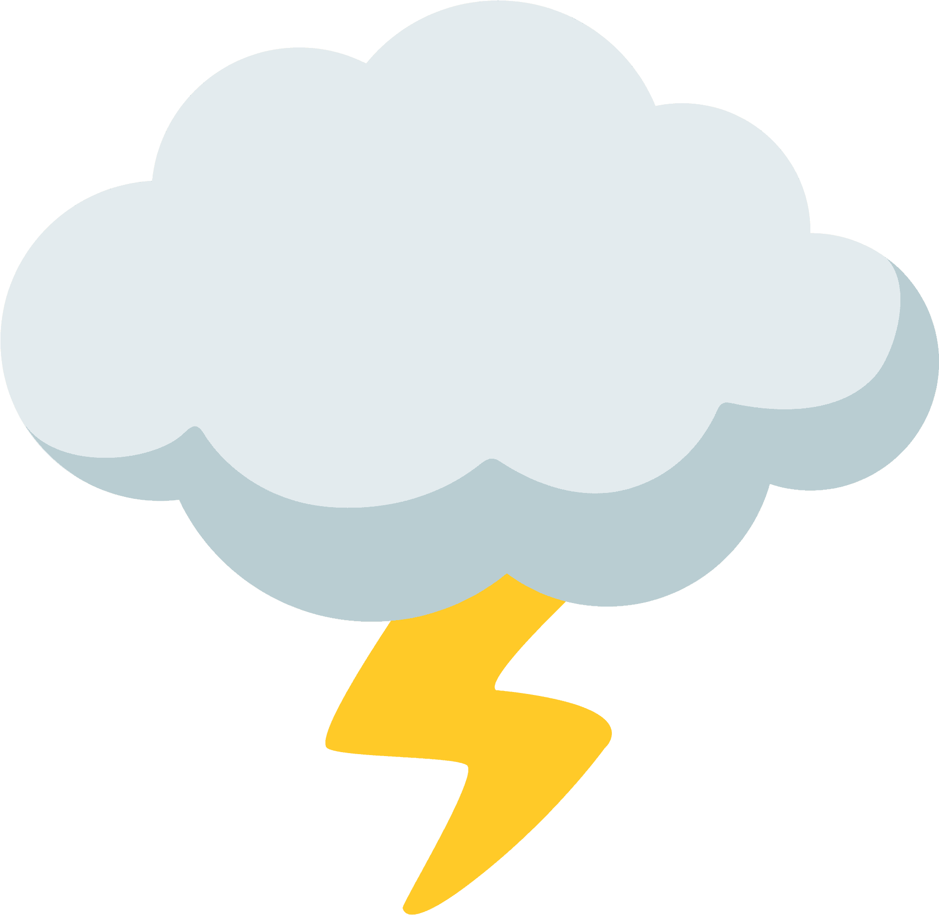 Stormy Cloud Lightning Clipart PNG image