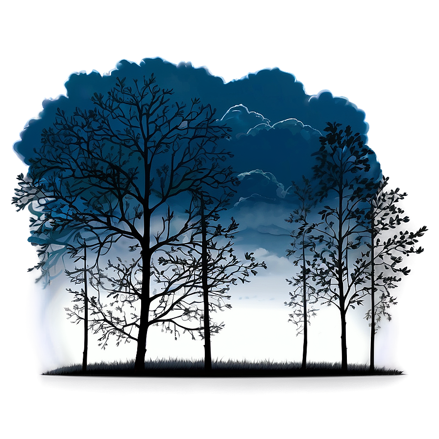 Stormy Sky Trees Png 25 PNG image