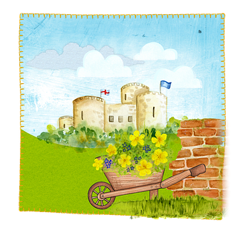Storybook Castle Illustration PNG image