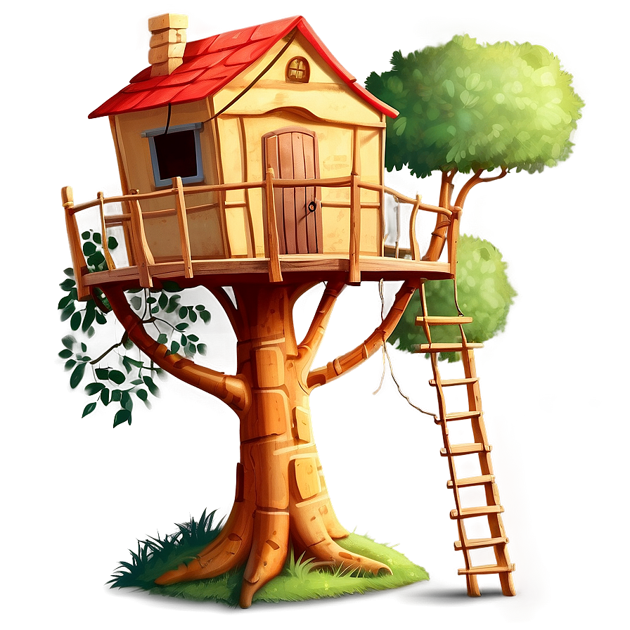 Storybook Treehouse Illustrations Png 06282024 PNG image