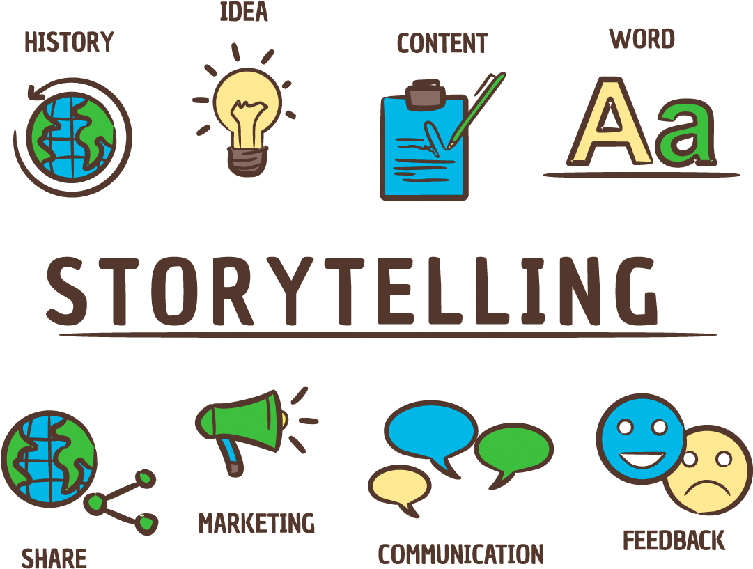 Storytelling Concepts Illustration PNG image