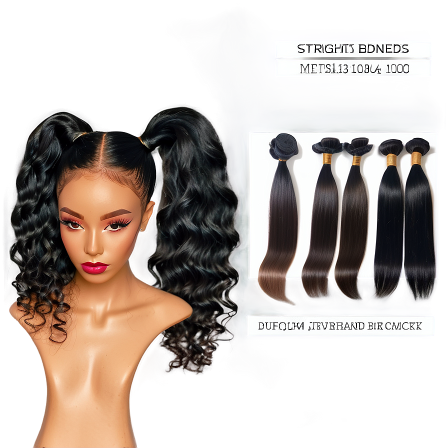 Straight Hair Bundles Png Skj PNG image