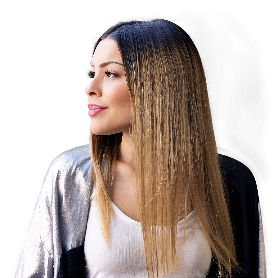 Straight Long Hair Sleek Png 05242024 PNG image