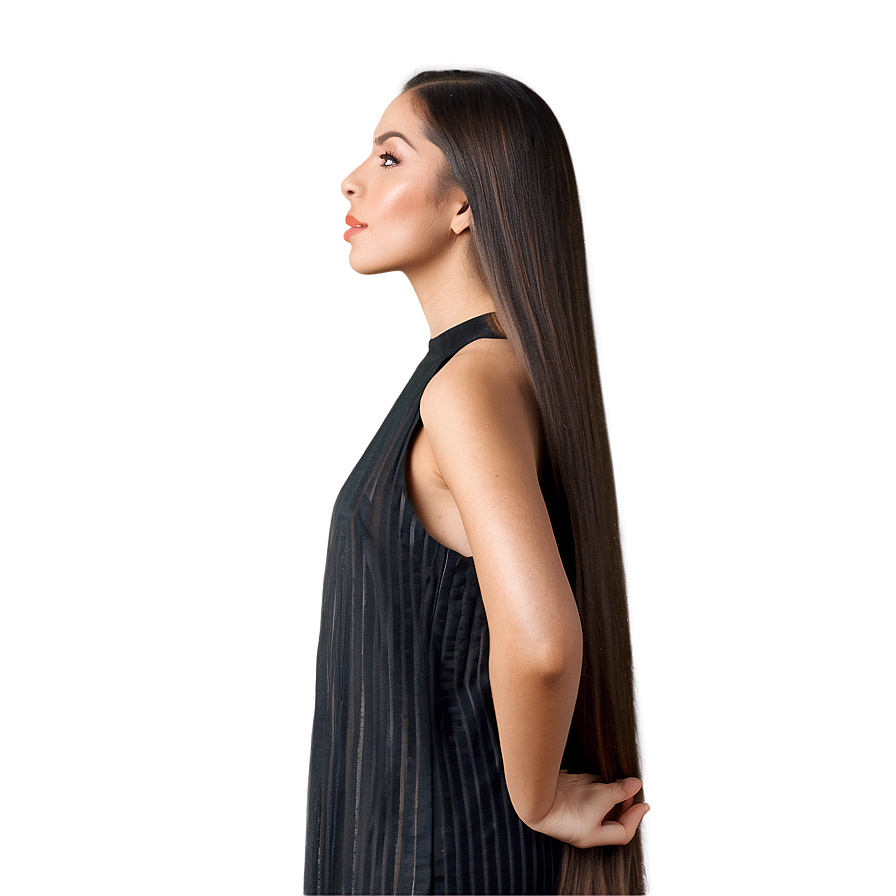 Straight Long Hair Sleek Png 33 PNG image