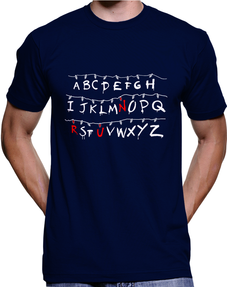 Stranger Things Alphabet Shirt PNG image