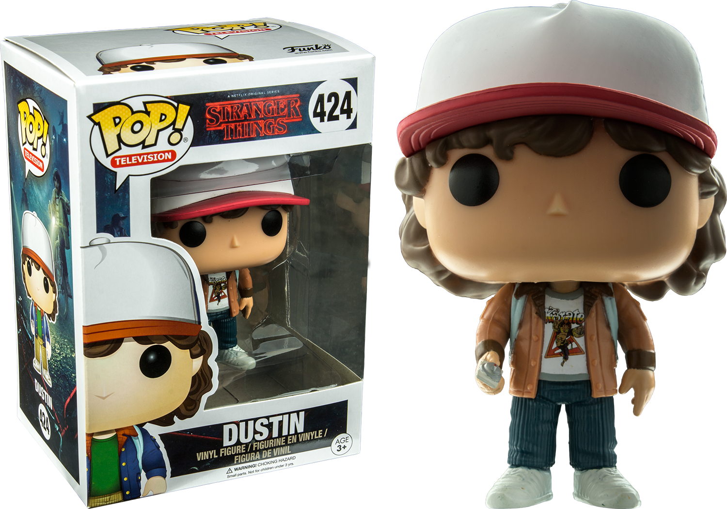 Stranger Things Dustin Funko Pop PNG image