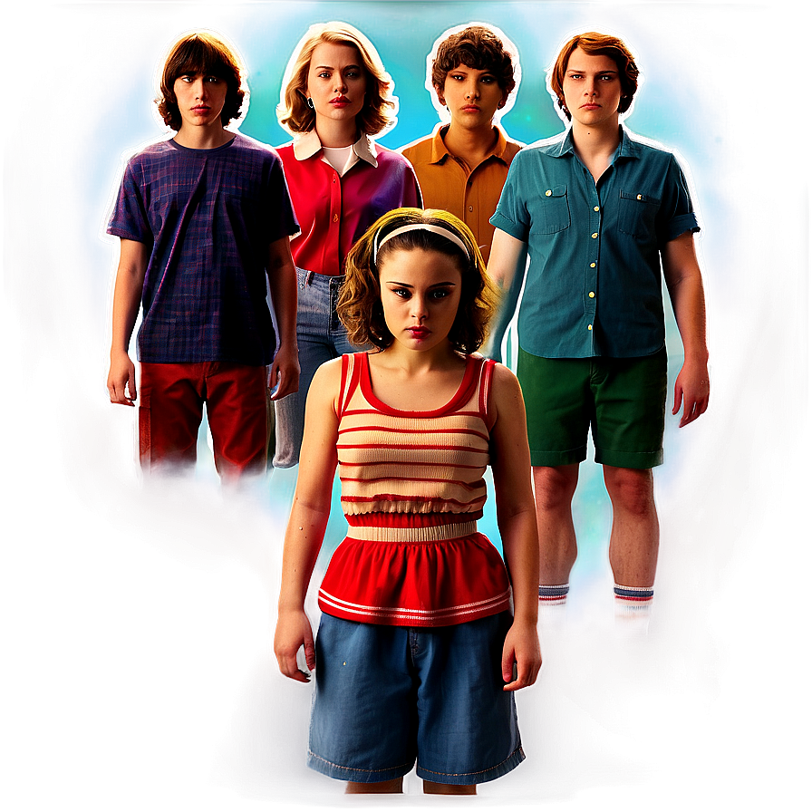 Stranger Things Group Png Qiv31 PNG image