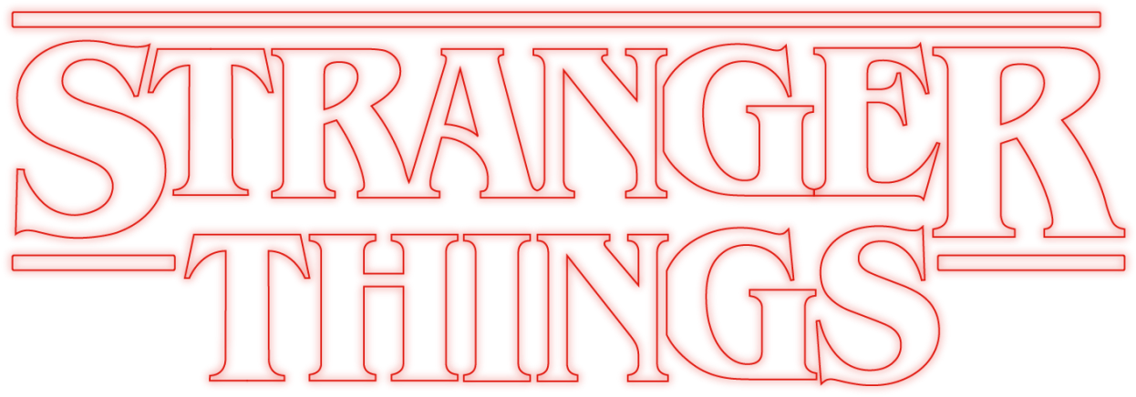 Stranger Things Logo Red Background PNG image