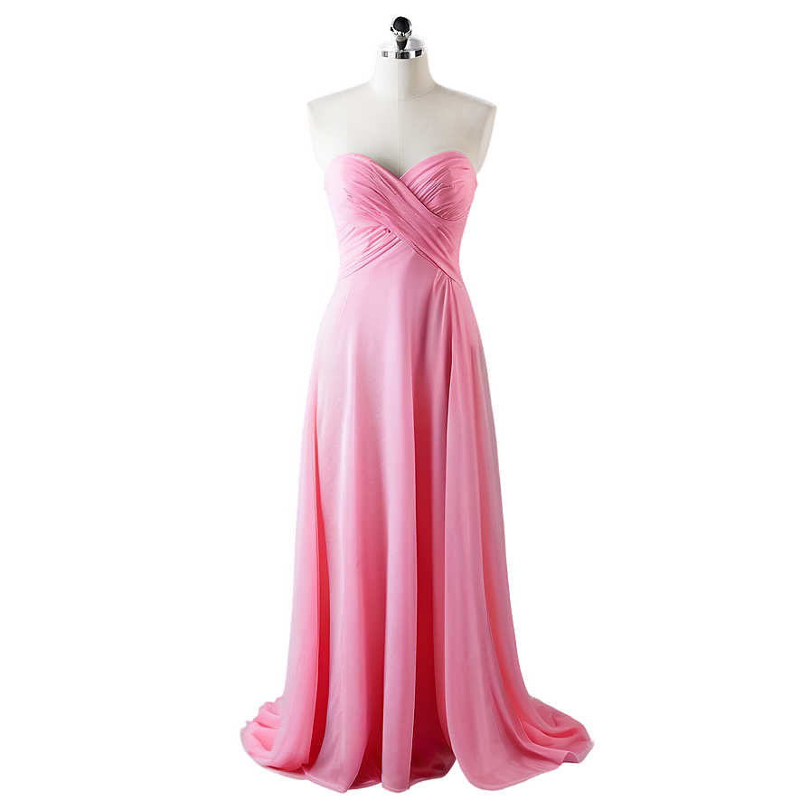 Strapless Pink Dress Png Wnu PNG image