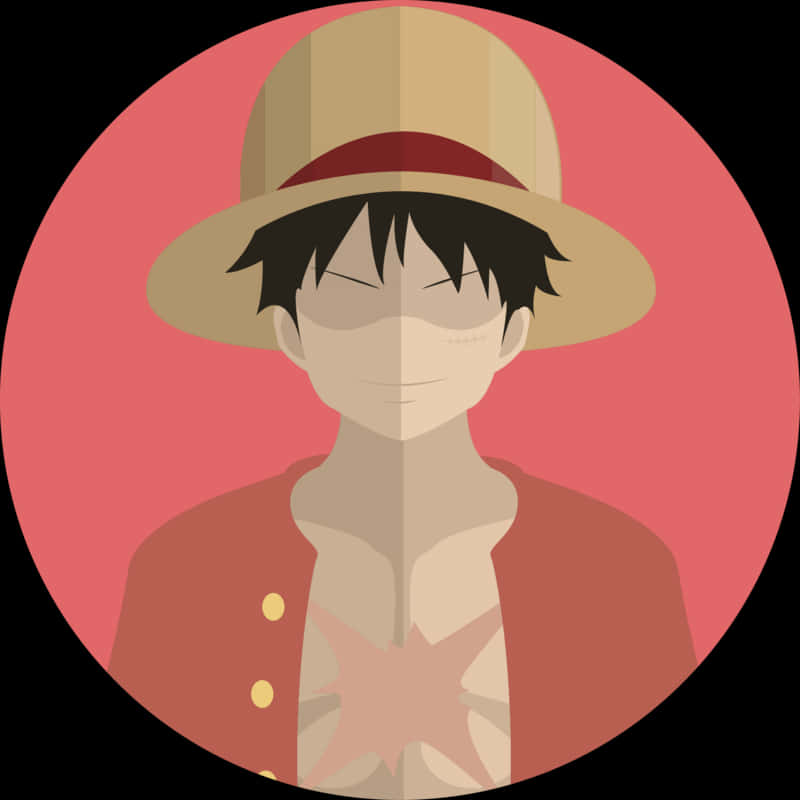 Straw Hat Luffy Vector Portrait PNG image