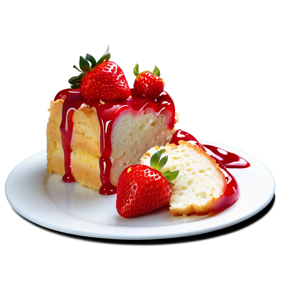 Strawberry Angel Food Cake Png Ybv60 PNG image