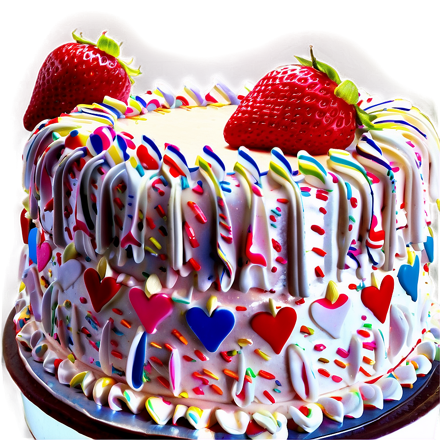 Strawberry Birthday Cake Png Erd PNG image