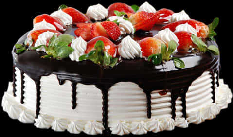 Strawberry Chocolate Ganache Cake.jpg PNG image