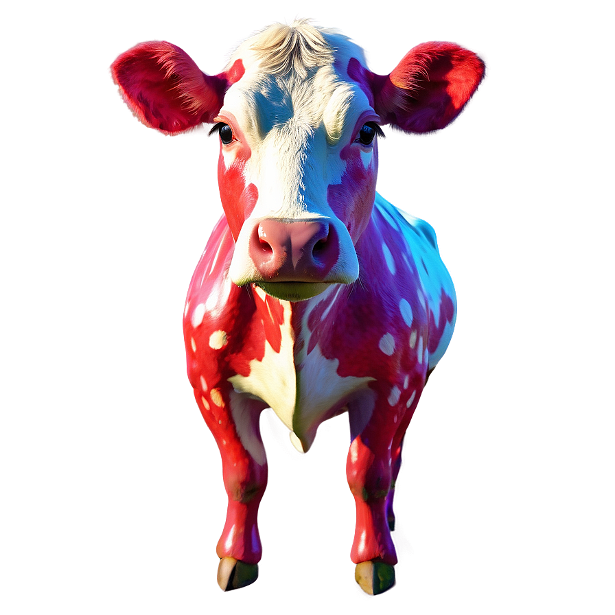 Strawberry Cow Digital Artwork Png 06252024 PNG image