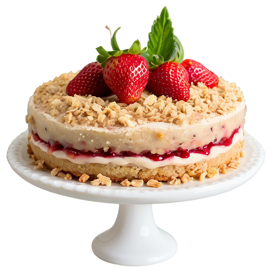 Strawberry Crumble Cake Png 06212024 PNG image