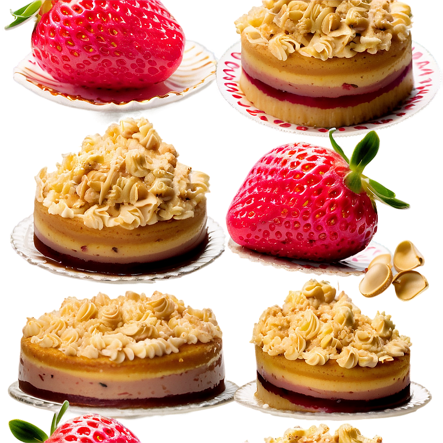 Strawberry Crumble Cake Png Hmn PNG image