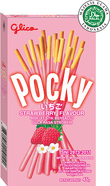 Strawberry Flavored Pocky Box Indonesia PNG image