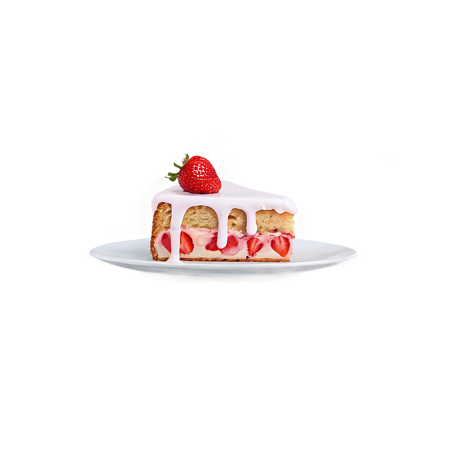 Strawberry Glazed Cake Png Pqa PNG image