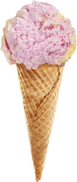 Strawberry Ice Cream Cone PNG image