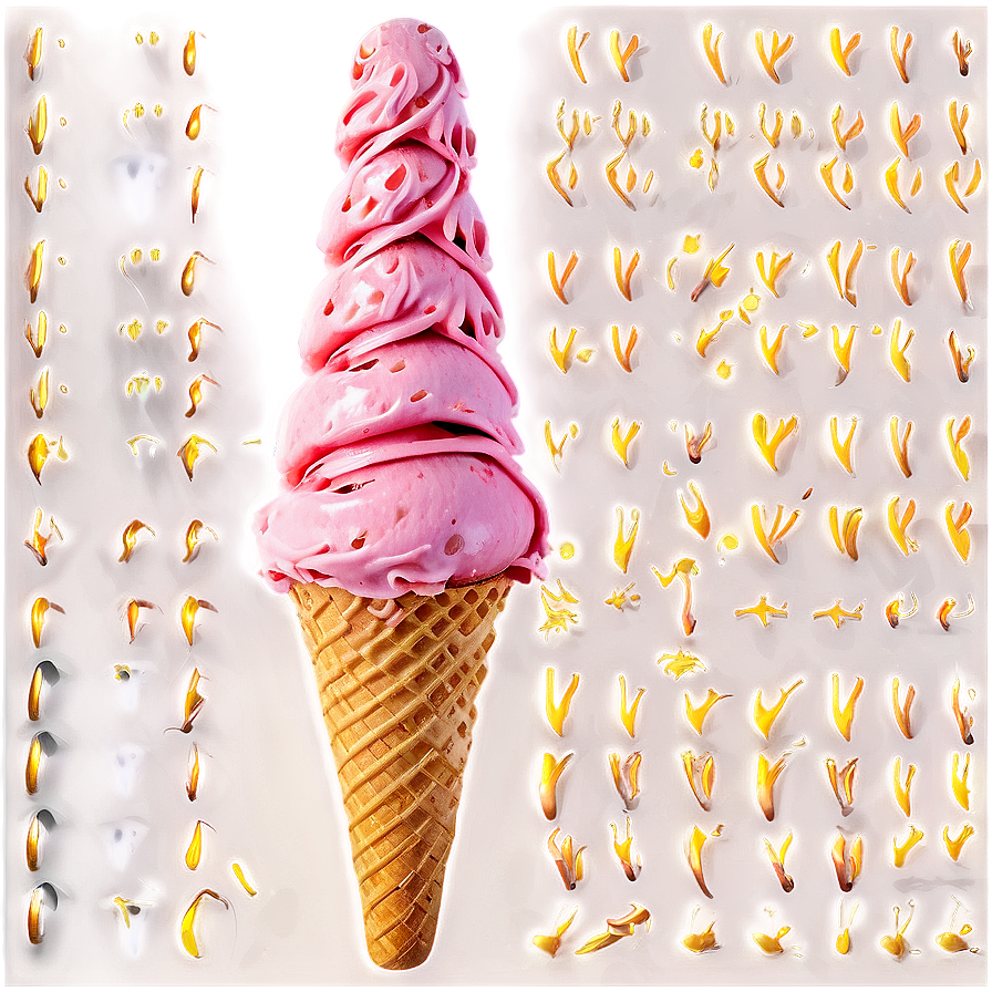 Strawberry Ice Cream Cone Png Gmc PNG image