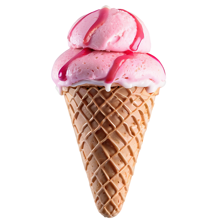 Strawberry Ice Cream Cone Png Hiq44 PNG image