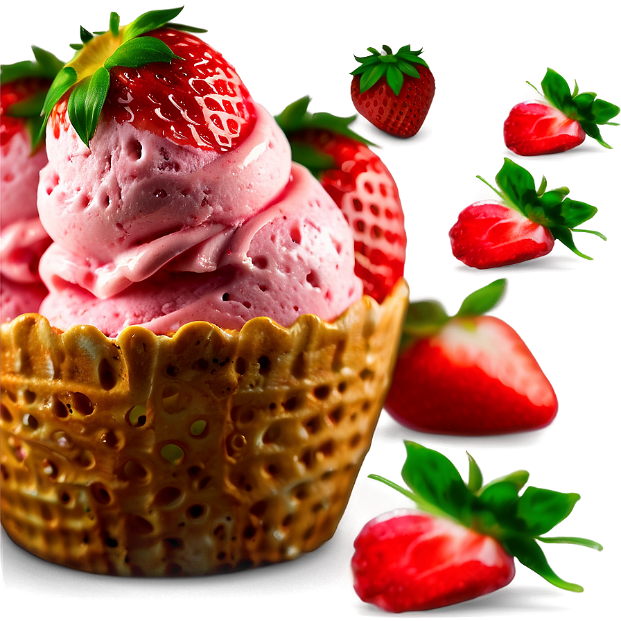 Strawberry Ice Cream Cup Png 5 PNG image