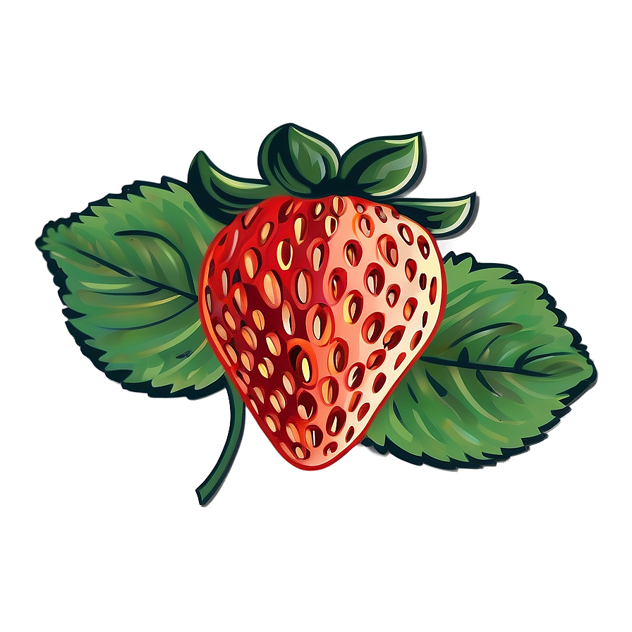 Strawberry Illustration Png 05042024 PNG image