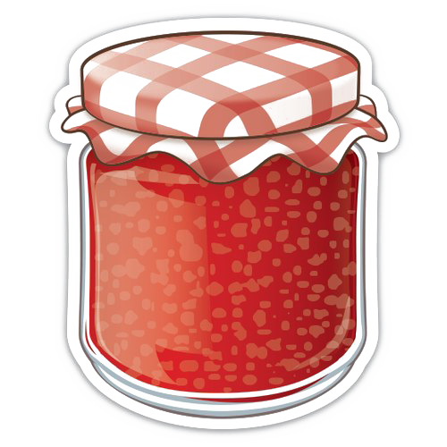 Strawberry Jam Jar Illustration.png PNG image