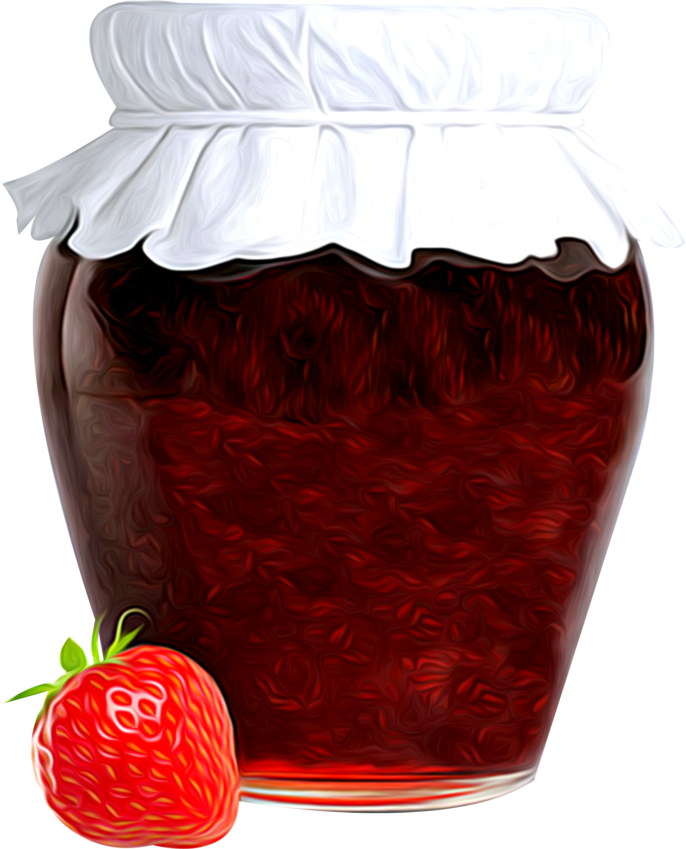 Strawberry Jam Jar Illustration PNG image