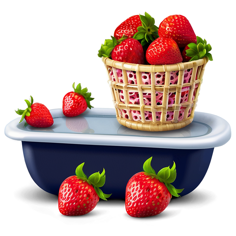 Strawberry Picnic Cute Png 06252024 PNG image