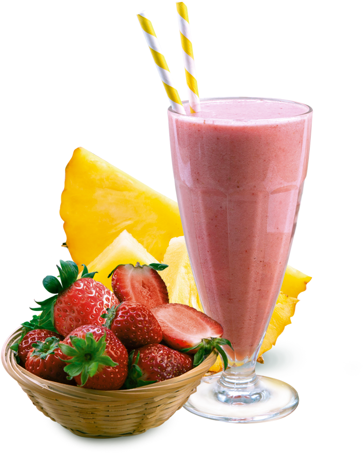 Strawberry Pineapple Smoothie Delight PNG image