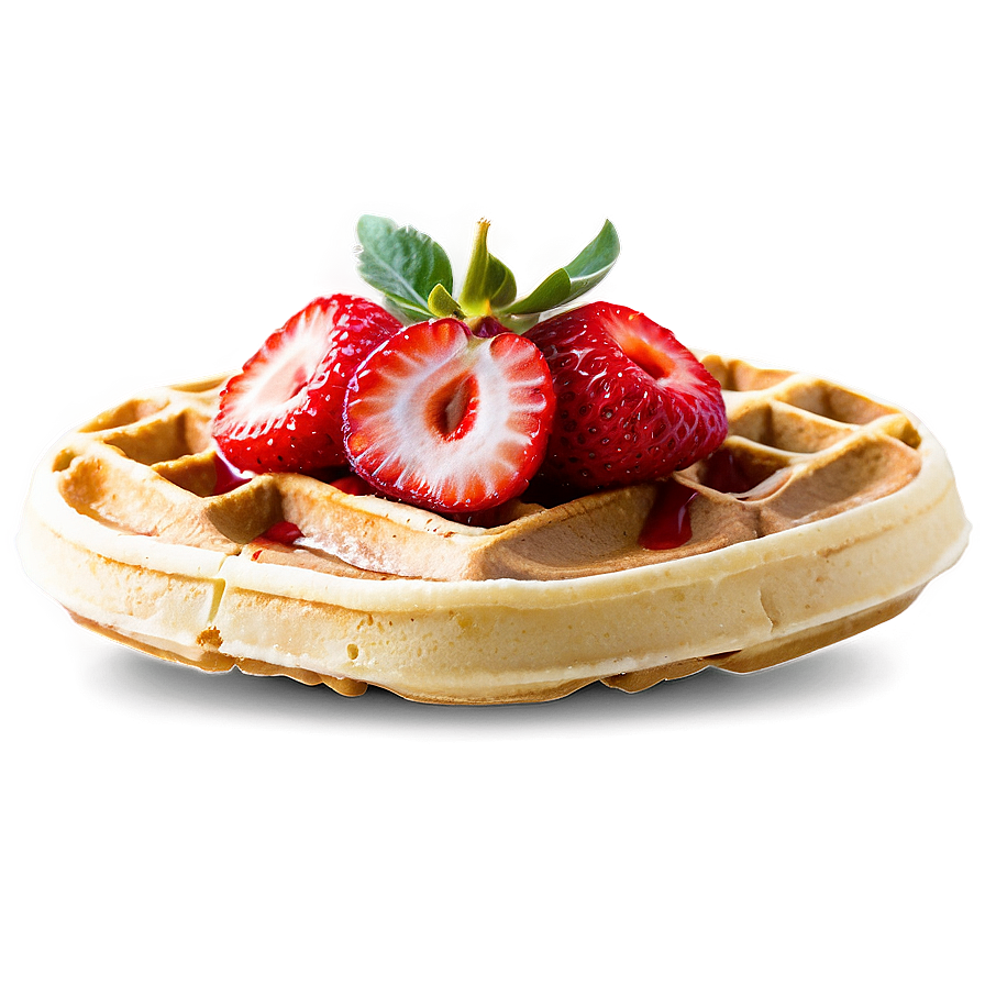 Strawberry Topped Waffle Png 05212024 PNG image