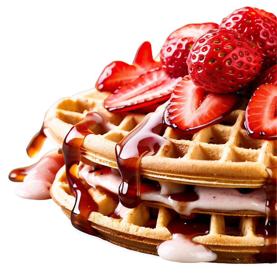 Strawberry Topped Waffle Png 72 PNG image