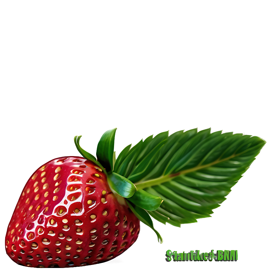 Strawberry With Leaves Png 13 PNG image