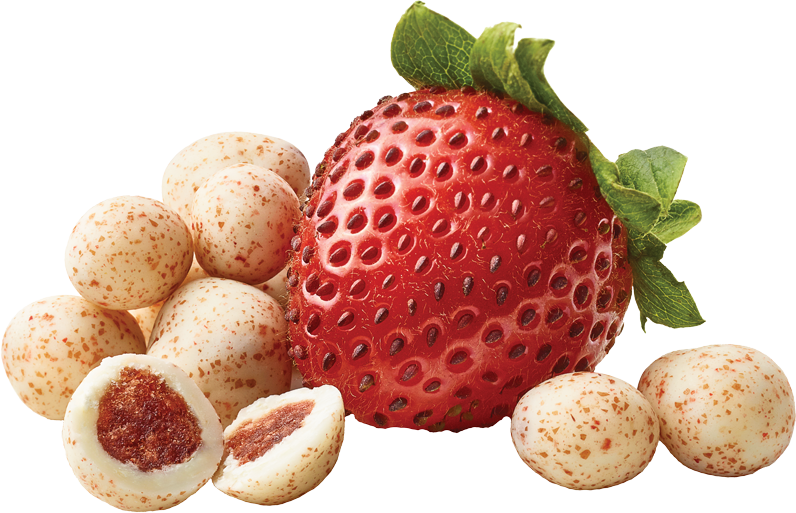 Strawberryand White Chocolate Balls PNG image